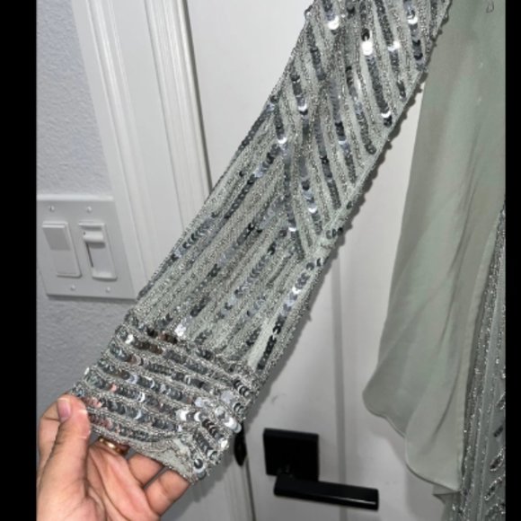 Frock and Frill Amelia Rose - Priscilla, Sage Silver Gown WITH CAPE ($300 value) - Picture 8 of 15